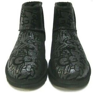 UGG CLASSIC MINI SPARKLE GRAFFITI